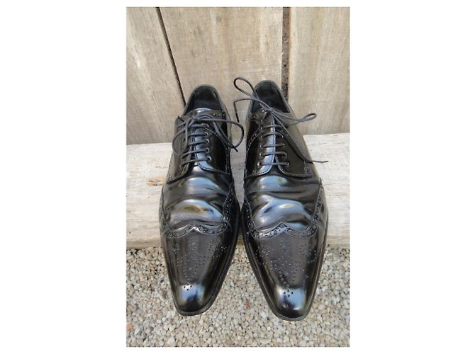 Derby in pelle verniciata Dolce & Gabbana Nero - vista 6
