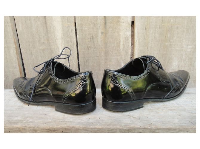 Derby in pelle verniciata Dolce & Gabbana Nero - vista 7