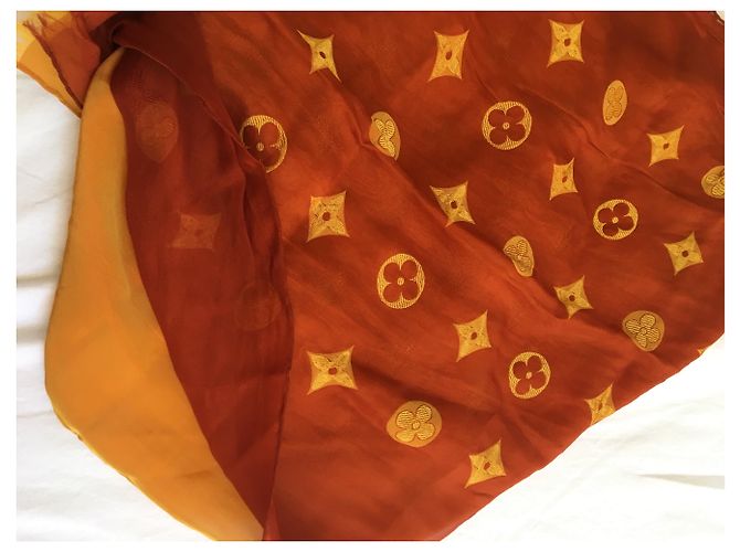 Vintage Louis Vuitton Schal / Schal Senf Cognac - Ansicht 4