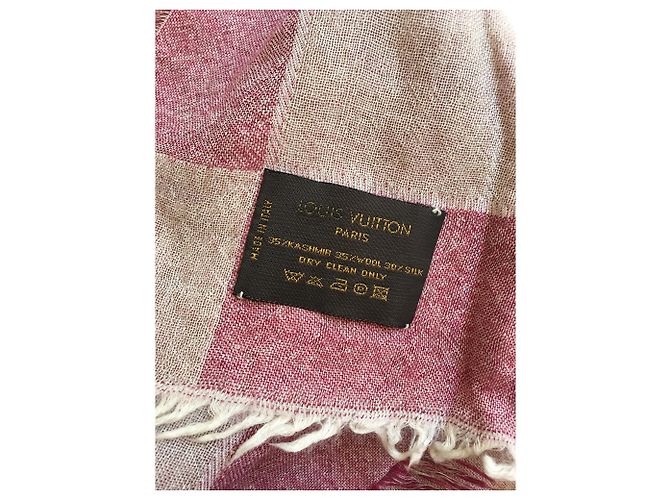 Vintage Louis Vuitton Schal / Schal Rot Beige - Ansicht 3