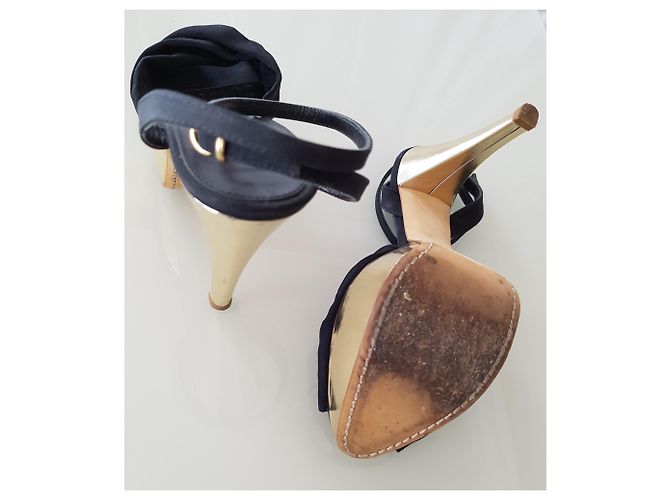 Giambattista Valli Tacchi a zeppa con tacchi a spillo. Nero D'oro - vista 4