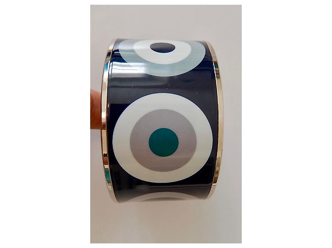 Pulsera Hermès en esmalte estampado., acabado paladio. 6,5. Multicolor - vista 2