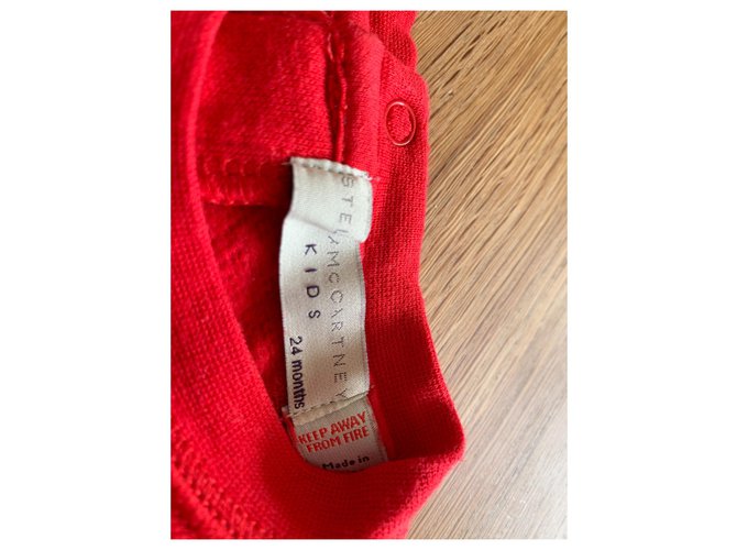 Stella Mc Cartney Pull de Noël Stella McCartney rouge coton 2 ans - vue 2