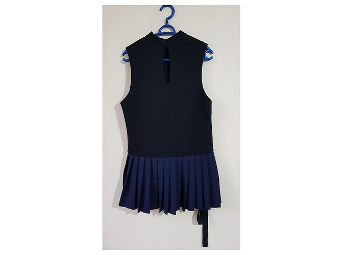 Autre Marque Top Tim Coppens Negro Azul Algodón Lana - vista 2