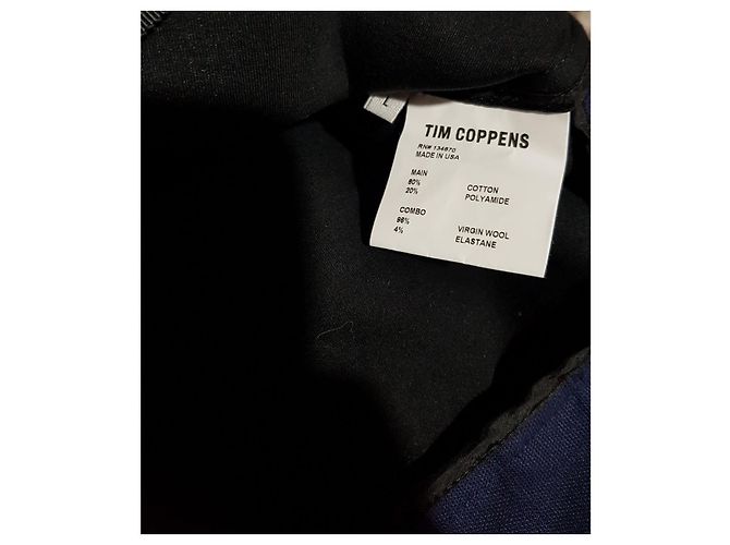Autre Marque Top Tim Coppens Negro Azul Algodón Lana - vista 3