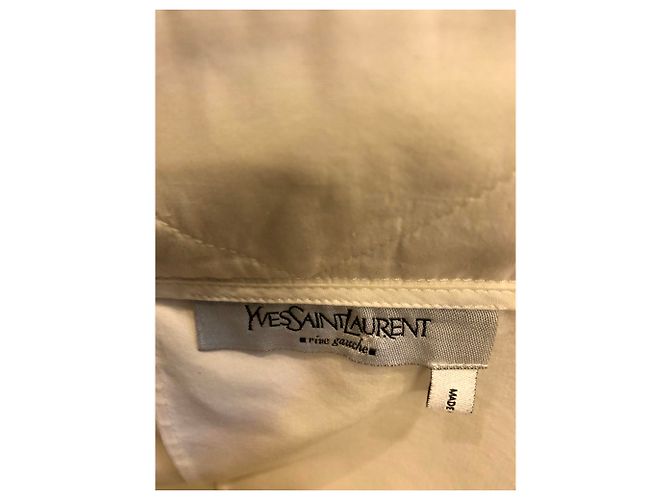 Falda Yves Saint Laurent Blanca Blanco - vista 3