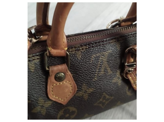 Louis Vuitton mini veloce Marrone - vista 2