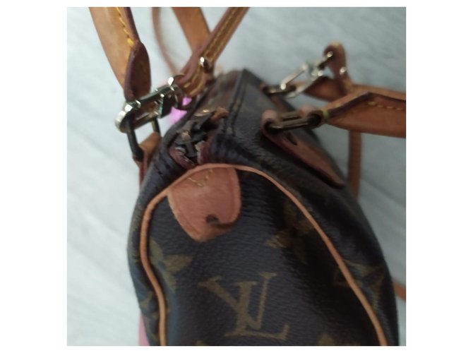 Louis Vuitton mini veloce Marrone - vista 8