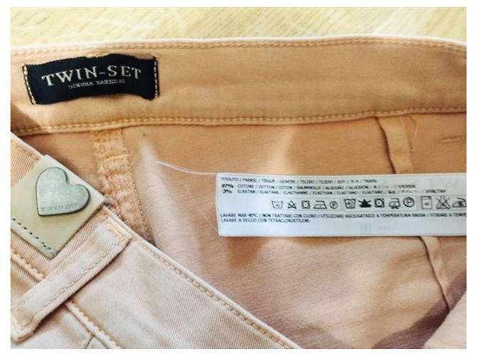 Pantalones Twin Set Naranja de Algodón y Elastano - vista 5