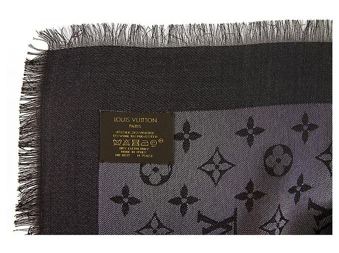 Louis Vuitton Monogramm Shine schwarz mit silberner Jacquard-Seide M75123 - Ansicht 3