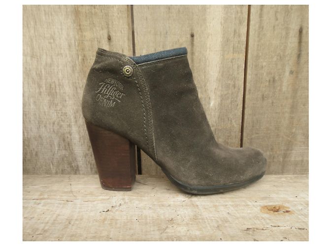 Tommy Hilfiger Botas Hilfiger Denim Gris - vista 4