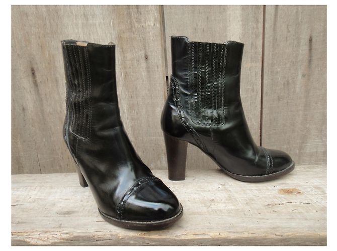 Stivaletti Chloé in pelle nera Nero - vista 3