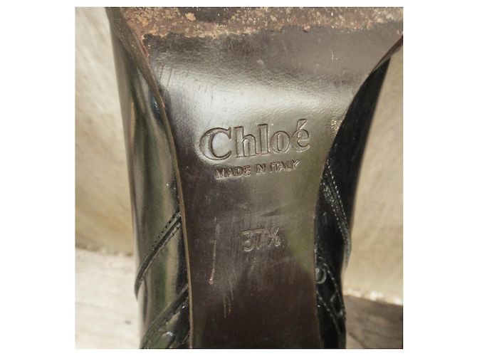 Stivaletti Chloé in pelle nera Nero - vista 8