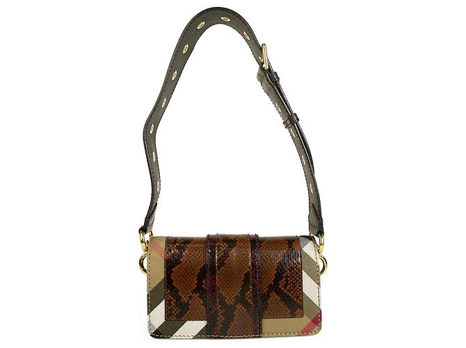 Burberry Prorsum Burberry Patchwork "The Clandon" Eine einzigartige Tasche aus Python-Schlangenleder und Karotasche - Ansicht 2