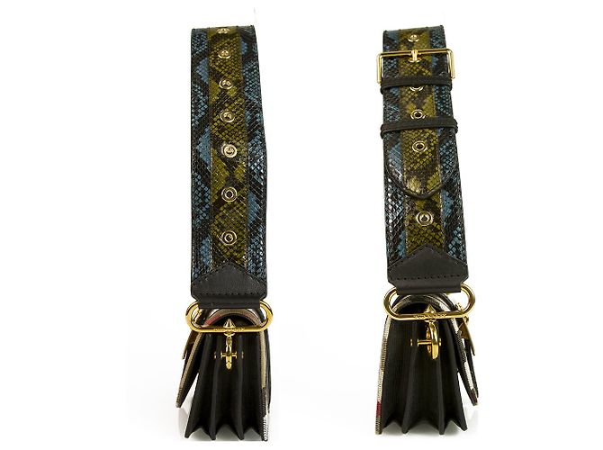 Burberry Prorsum Burberry Patchwork "The Clandon" Eine einzigartige Tasche aus Python-Schlangenleder und Karotasche - Ansicht 5