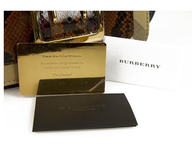 Burberry Prorsum Burberry Patchwork "The Clandon" Eine einzigartige Tasche aus Python-Schlangenleder und Karotasche - Ansicht 7