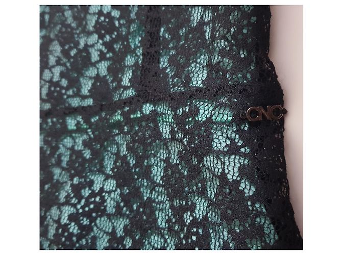Autre Marque CNC Spitzenkleid schwarz grün - Ansicht 3