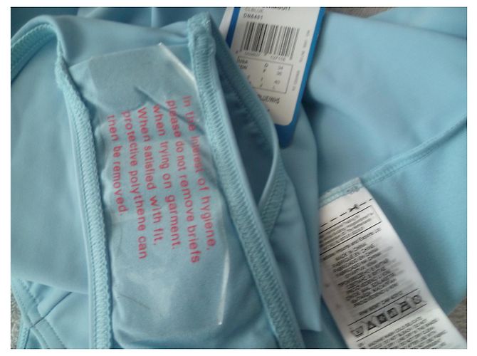 Badeanzug schwimmen Adidas Original Hellblau - Ansicht 5
