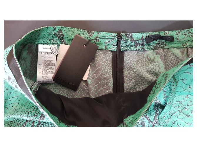 Gonna Pinko Sneak Skin Verde e Nera Nero - vista 3