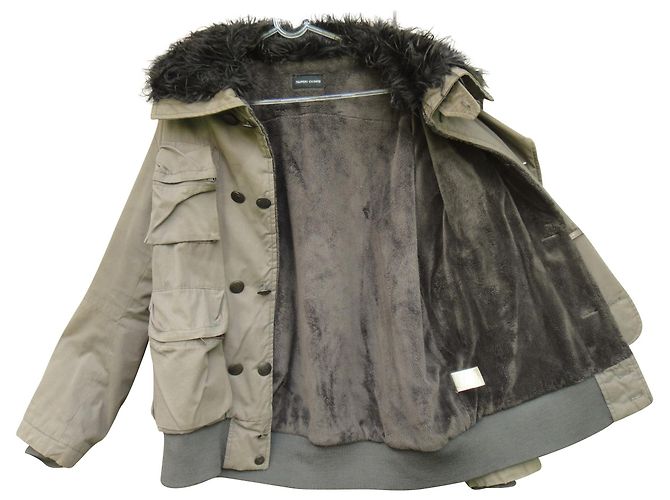 Tsumori Chisato parka con impostazione predefinita Cachi - vista 2