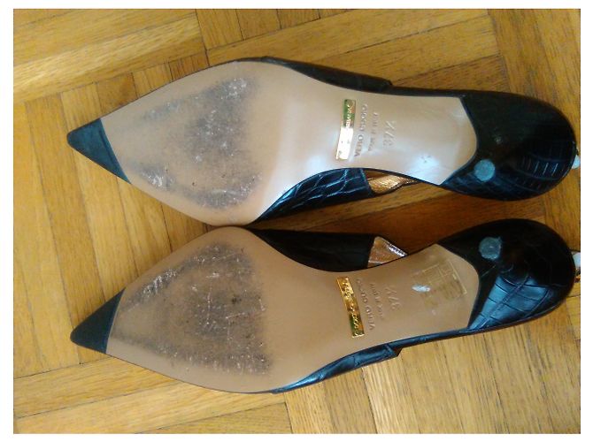 DOLCE & GABBANA SLINGBACK IN CUOIO CROC Nero - vista 6