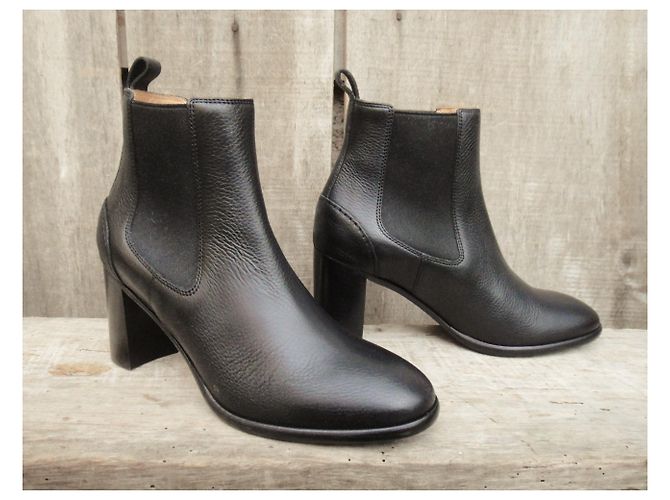Stivaletti Chelsea Heschung in pelle nera Nero - vista 3