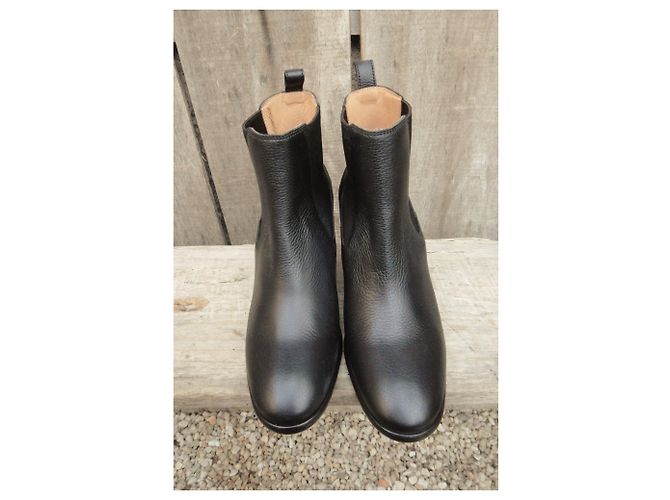 Stivaletti Chelsea Heschung in pelle nera Nero - vista 4