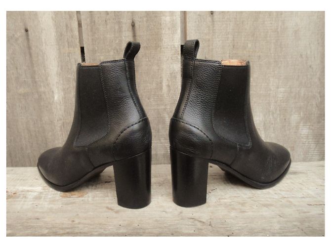 Stivaletti Chelsea Heschung in pelle nera Nero - vista 5