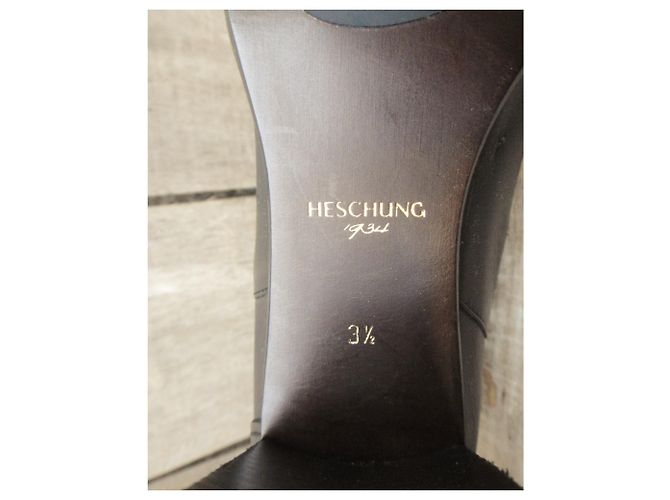 Stivaletti Chelsea Heschung in pelle nera Nero - vista 7