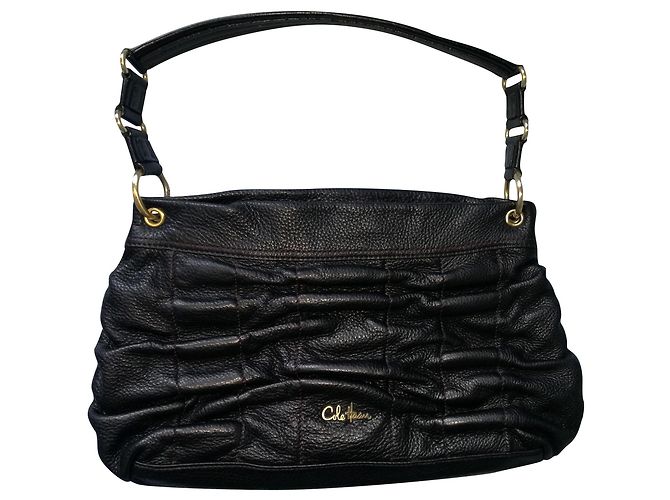 Cole Haan Hobo Handtasche aus schwarzem Leder mit Kieselsteinen - Ansicht 2