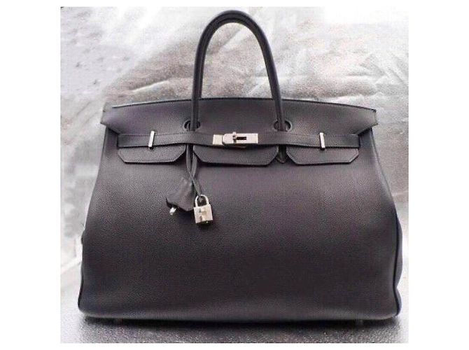 Borsa Hermès Birkin 40 Togo Pelle Blu Zaffiro Blu navy - vista 7