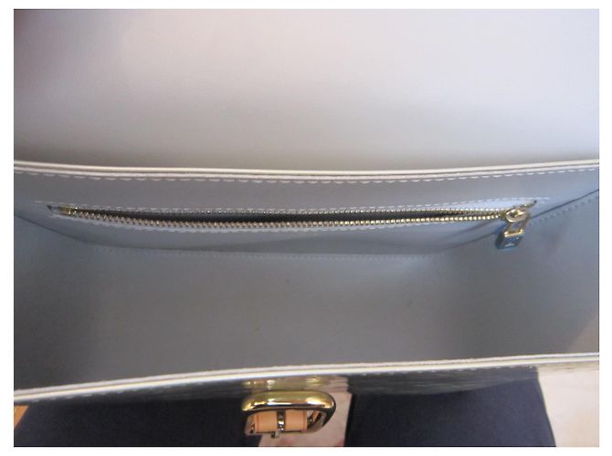Louis Vuitton Christie Monogramm Lackleder Handtasche Grau - Ansicht 6