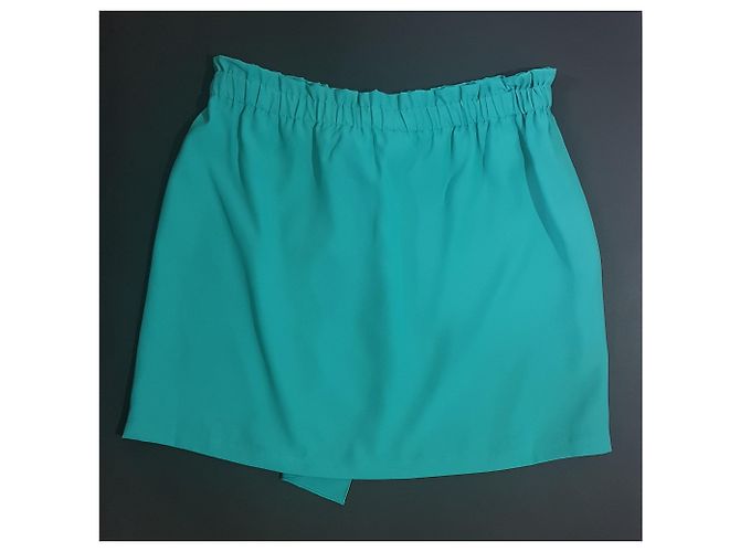 Falda Pinko Norton Crepe De Chine Turquesa - vista 2
