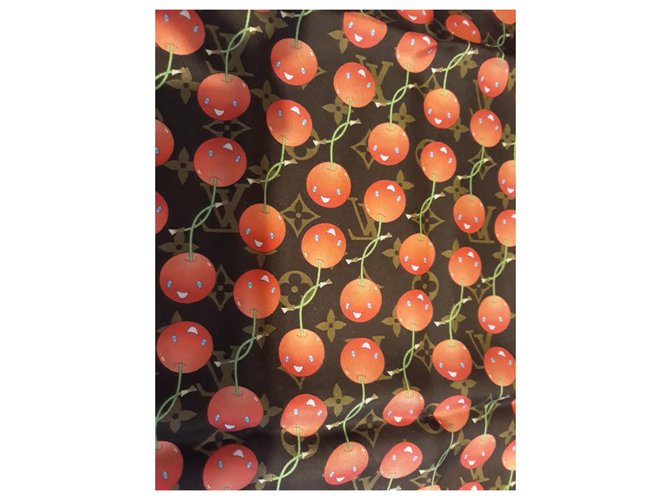 Sciarpa Louis Vuitton x Takashi Murakami Monogram Rosso - vista 2
