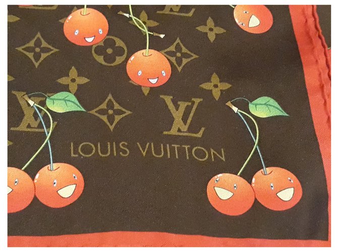 Sciarpa Louis Vuitton x Takashi Murakami Monogram Rosso - vista 3