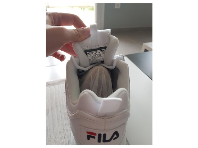 Autre Marque Fila Disruptor Sneaker aus weißem Leder - Ansicht 2
