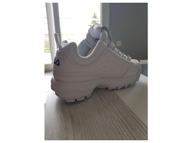 Autre Marque Fila Disruptor Sneaker aus weißem Leder - Ansicht 3