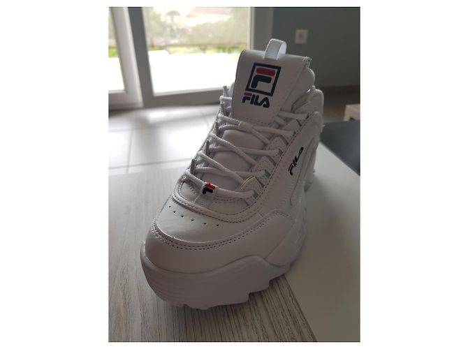 Autre Marque Fila Disruptor Sneaker aus weißem Leder - Ansicht 4