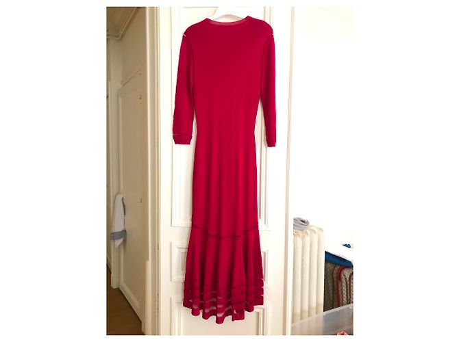 Vestido largo Alexander McQueen Fuschia de viscosa Fucsia - vista 3