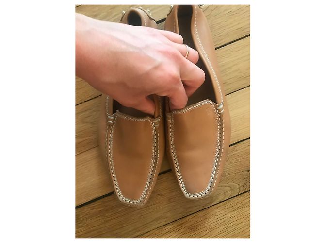 Mocassini Tod's Gommino in pelle beige - vista 2