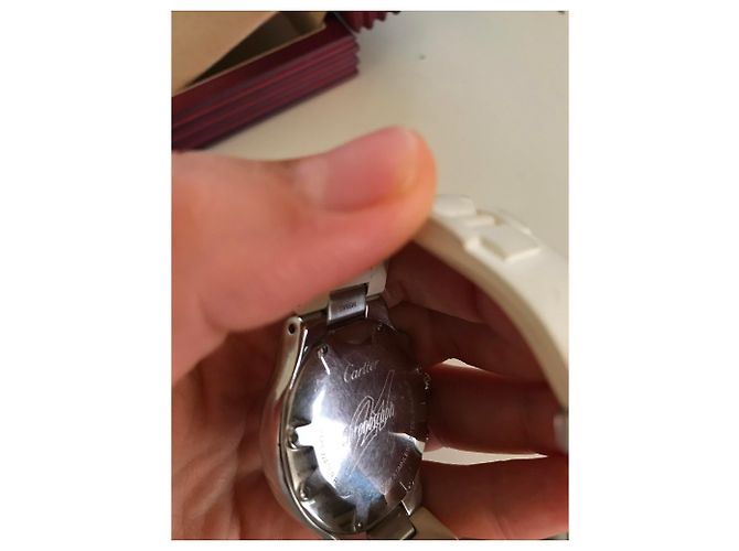 Cartier Chronoscaph Uhr Silber Weiß Metallisch - Ansicht 5