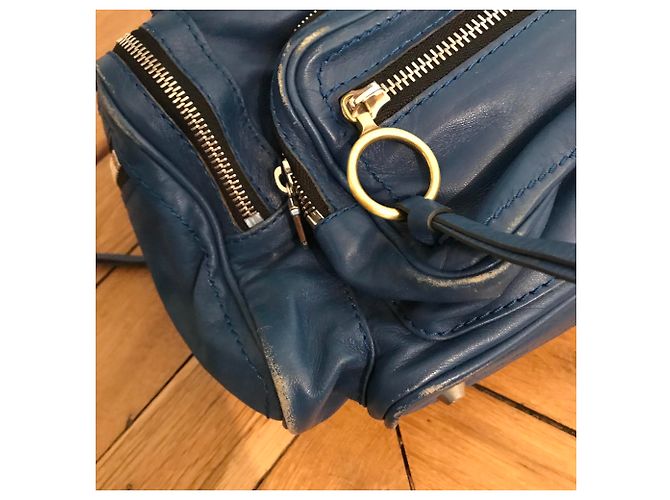 Borsa a tracolla Chloé in pelle blu - vista 3