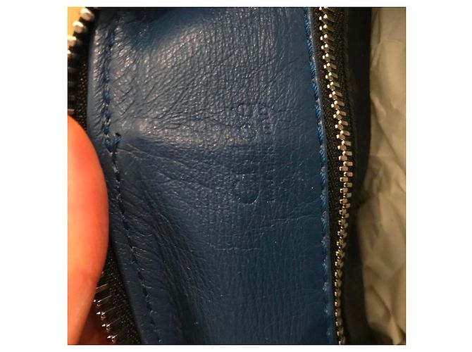 Borsa a tracolla Chloé in pelle blu - vista 4