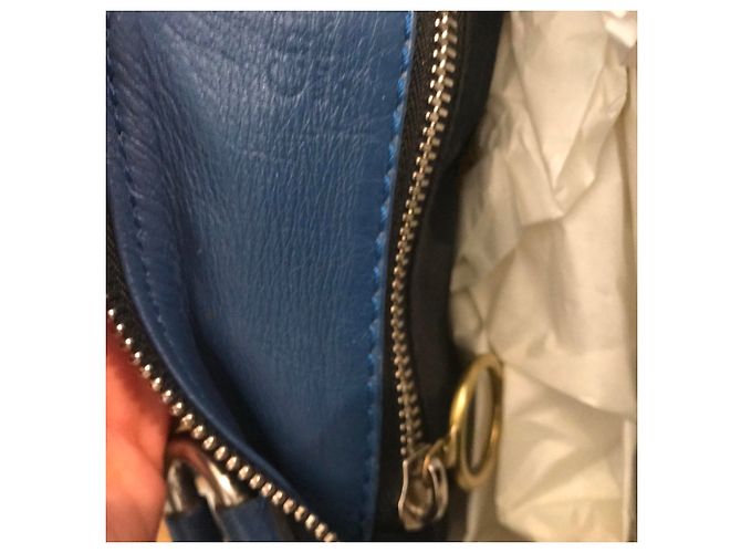 Borsa a tracolla Chloé in pelle blu - vista 5