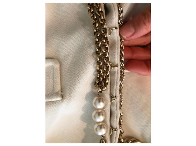 Elisabetta Franchi Kurze Jacke Weiß Metallic Metallisch - Ansicht 5