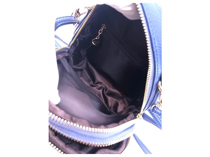 Autre Marque Blue braided leather mini backpack - view 13
