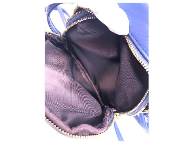 Autre Marque Blue braided leather mini backpack - view 7