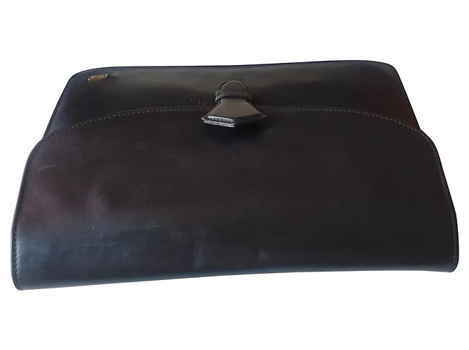 Clutch Céline Sellerie in pelle nera Nero - vista 2
