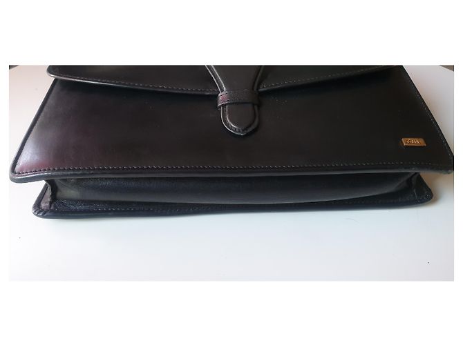 Clutch Céline Sellerie in pelle nera Nero - vista 7