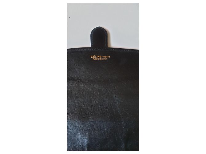 Clutch Céline Sellerie in pelle nera Nero - vista 8